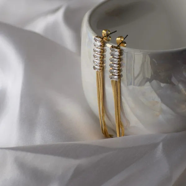 Gemstone Dangling Earrings