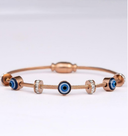 Evil Eye Cuff with Magnetic Closure