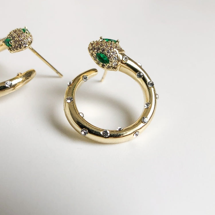 Cubic Zirconia Snake Earring