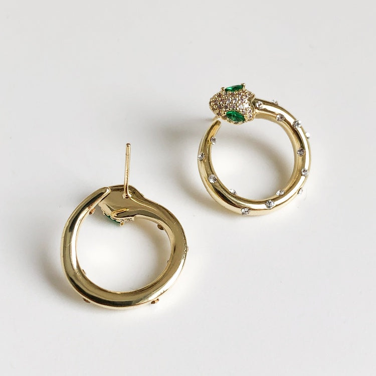 Cubic Zirconia Snake Earring