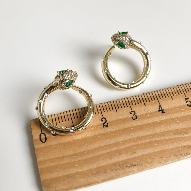 Cubic Zirconia Snake Earring
