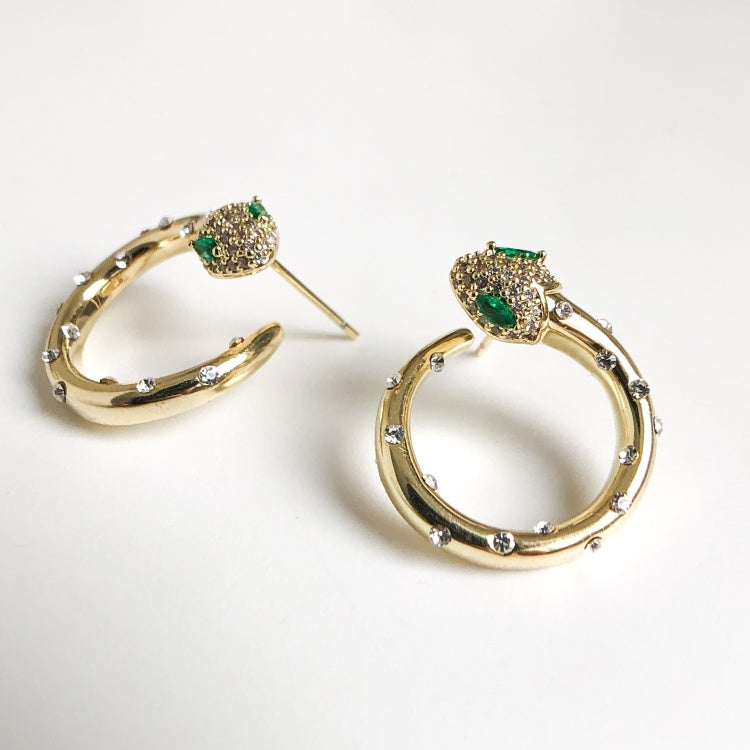 Cubic Zirconia Snake Earring