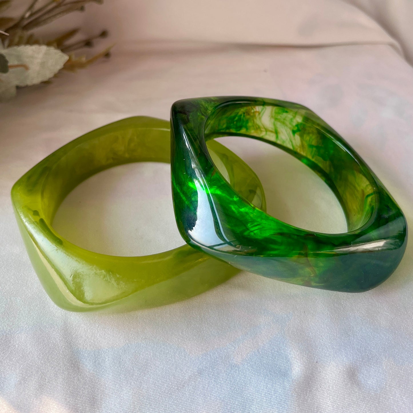 Marble Muse Resin Bangles - Stack of 2