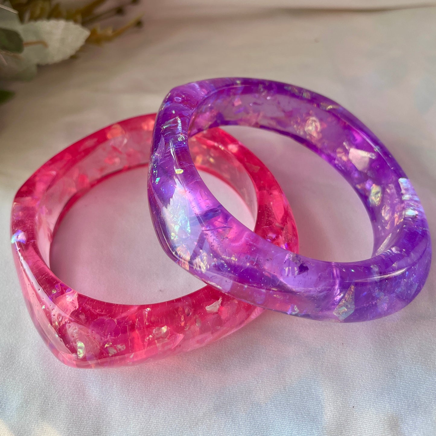 Harmony Pop Resin Bangle - Stack of 2