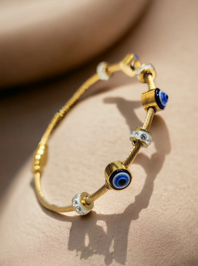 Evil Eye Cuff with Magnetic Closure