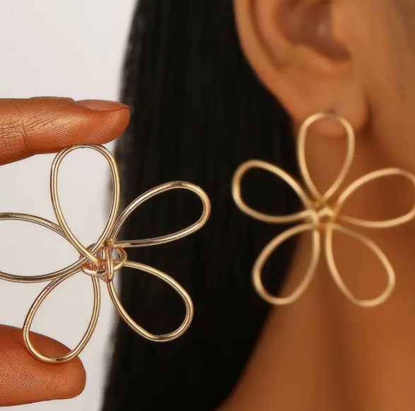 Intricate Flower Statement Earrings