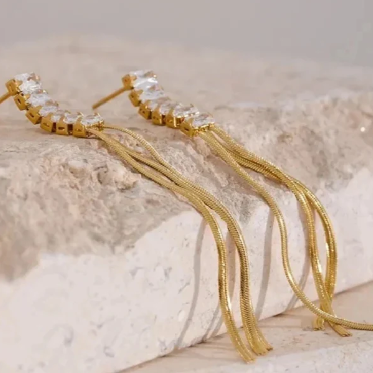 Gemstone Dangling Earrings