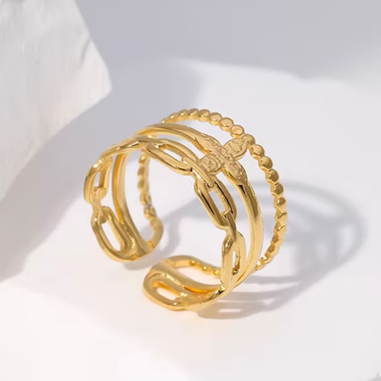 Golden Trinity Ring