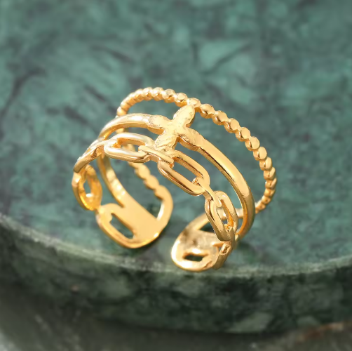 Golden Trinity Ring