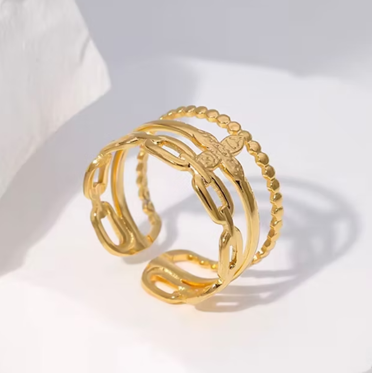 Golden Trinity Ring