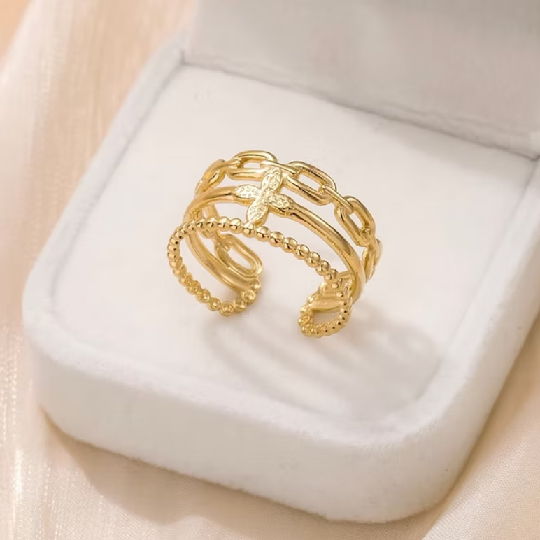 Golden Trinity Ring