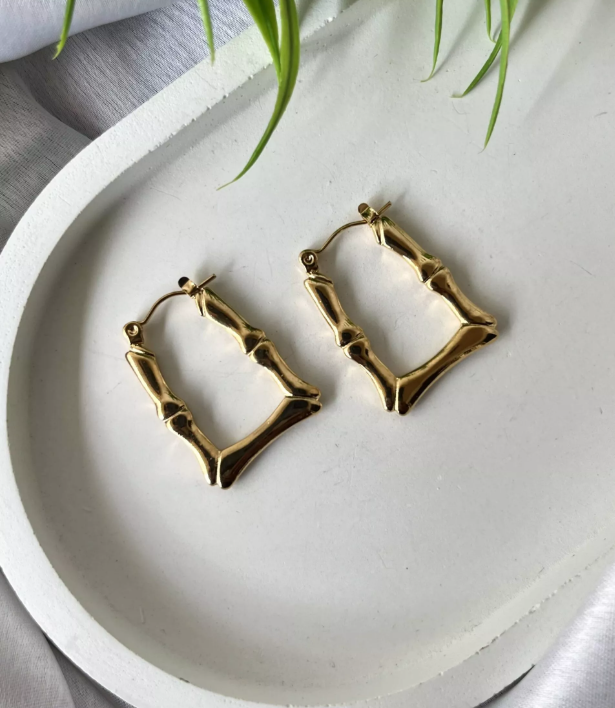 Bamboo Luxe Hoops