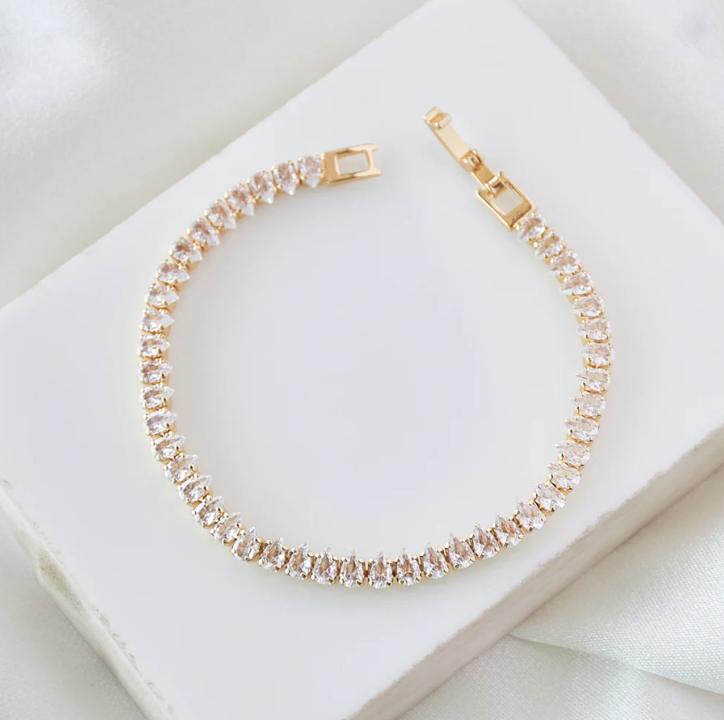 Pear Diamond Tennis Bracelet