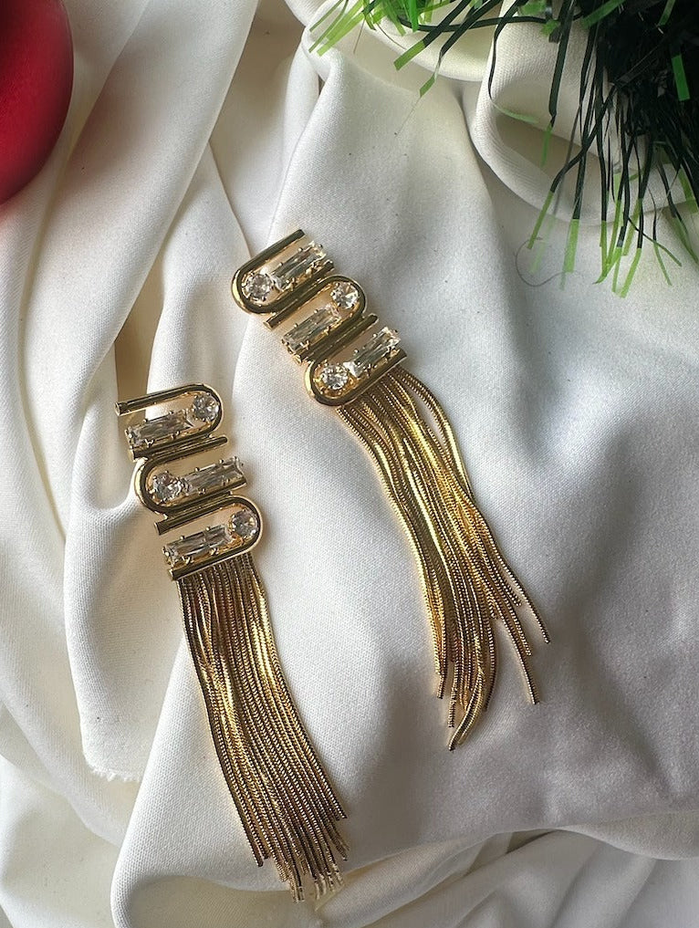 Disco Drip Tassel Earrings