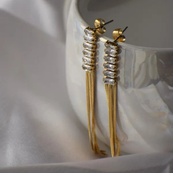 Gemstone Dangling Earrings