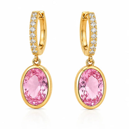 Rosé Crystal Drop Earrings