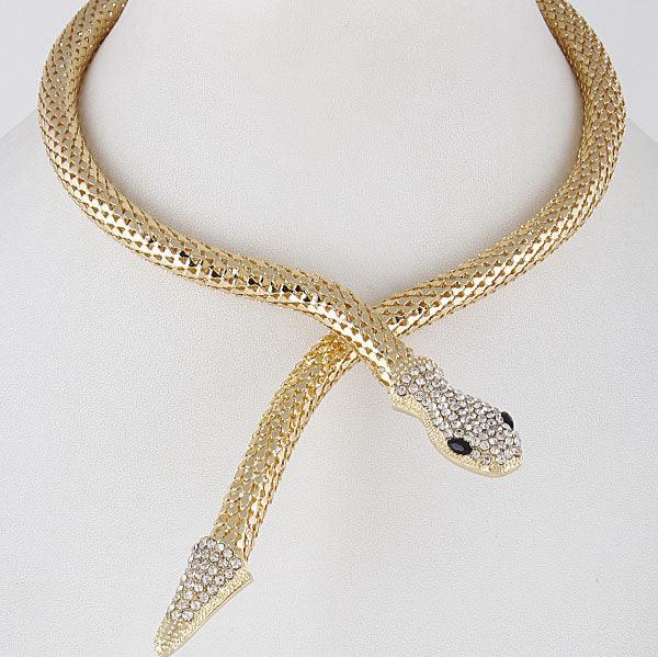 Cubic Zirconia Magnetic Snake Chain Necklace