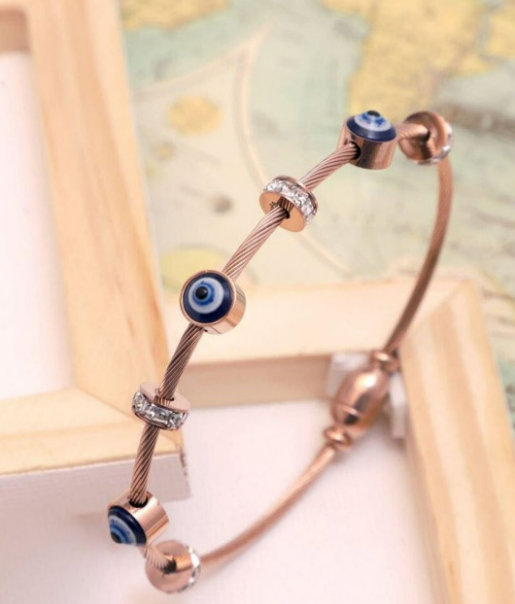 Evil Eye Cuff with Magnetic Closure