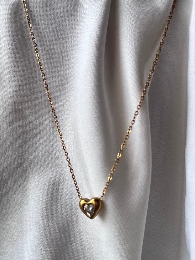 Mini Heart Glow Pendant Necklace