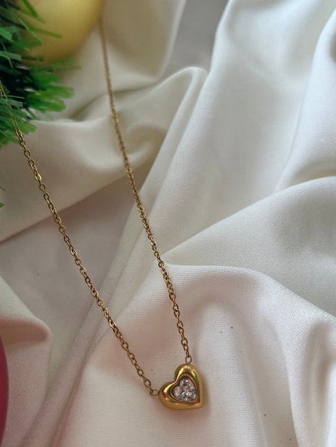 Mini Heart Glow Pendant Necklace