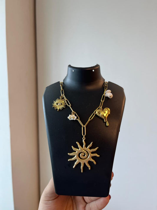 Golden Aura Charm Necklace