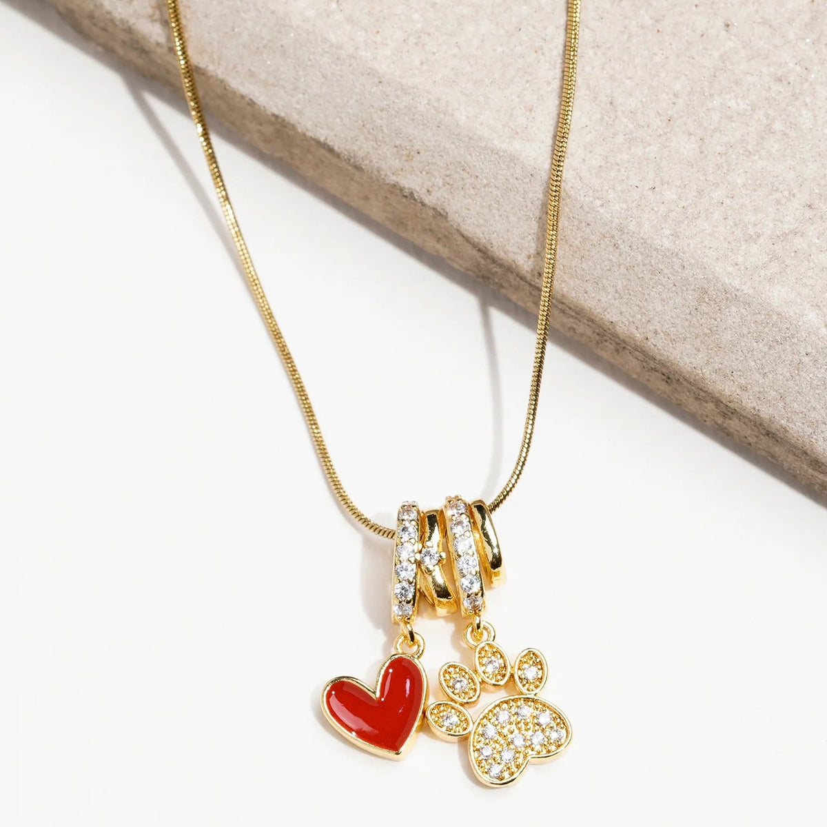 Love & Paw Charm Necklace