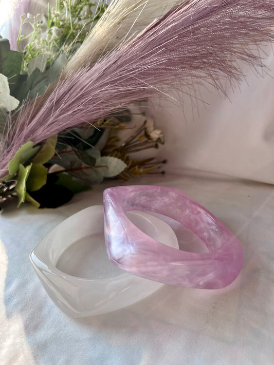 Candy Crush Resin Bangles - Stack of 2