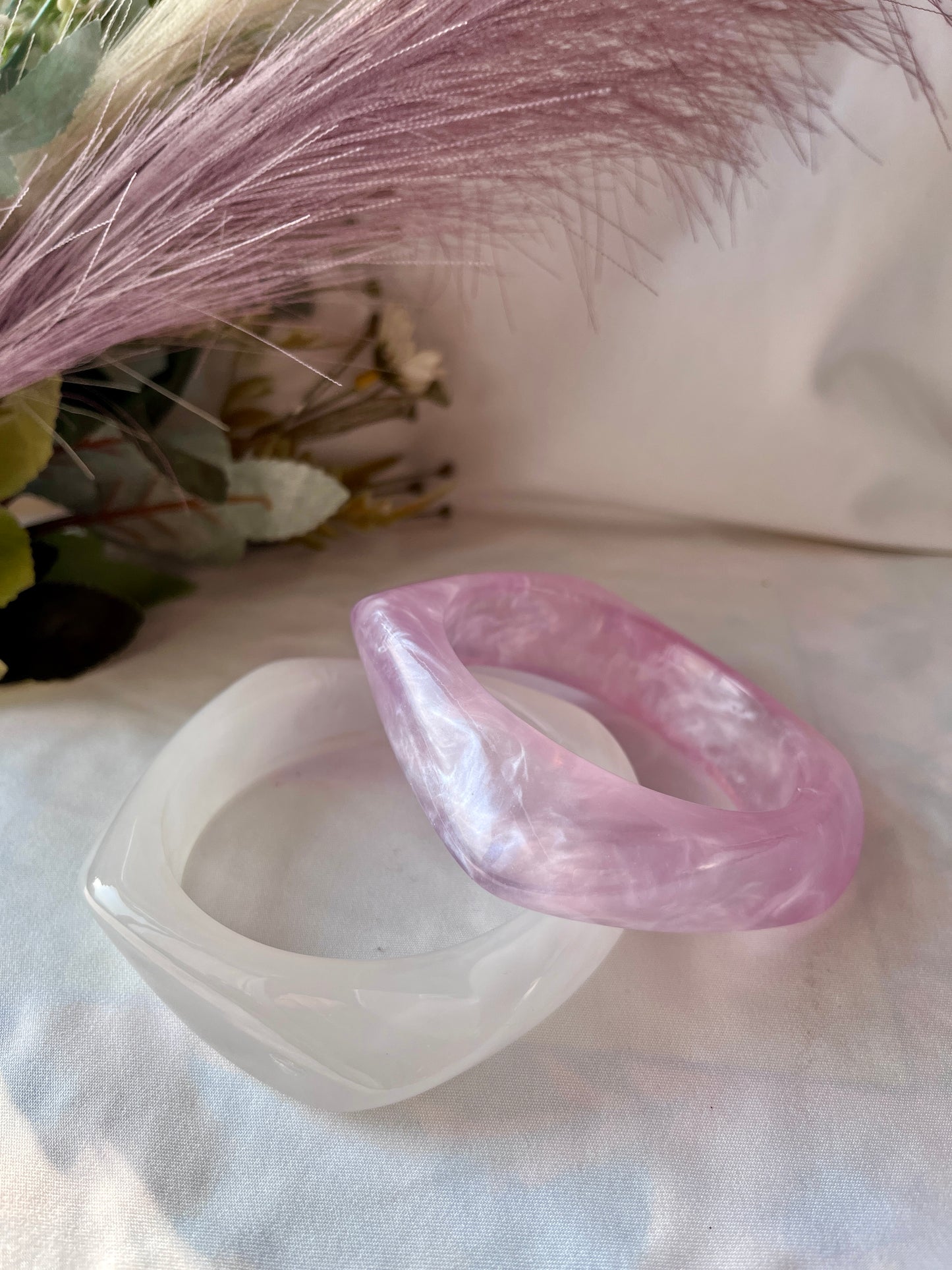 Candy Crush Resin Bangles - Stack of 2