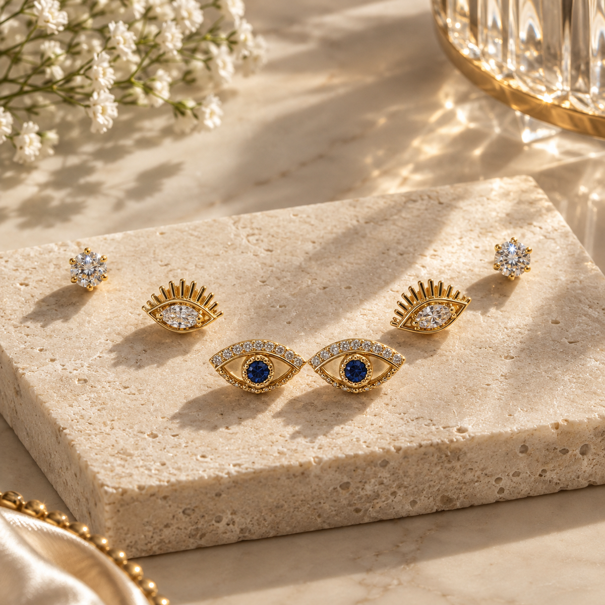 Celestial Gaze Evil Eye Stud Set