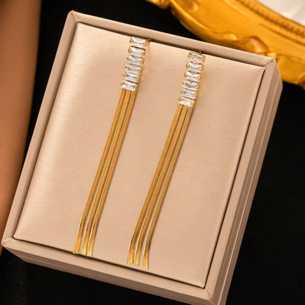 Gemstone Dangling Earrings