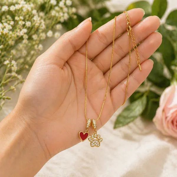 Love & Paw Charm Necklace