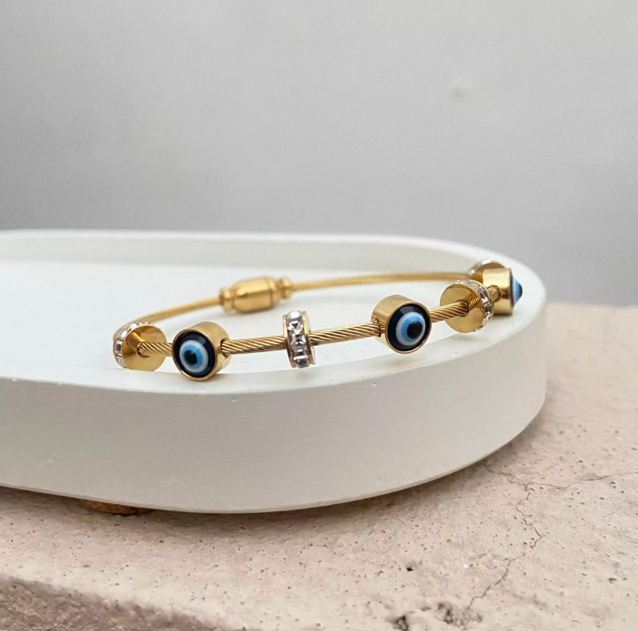 Evil Eye Cuff with Magnetic Closure