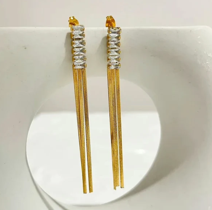 Gemstone Dangling Earrings