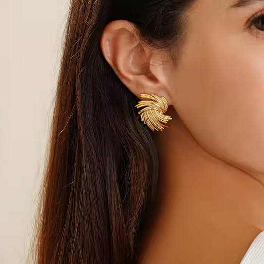 Irregular Metal Twist Earrings