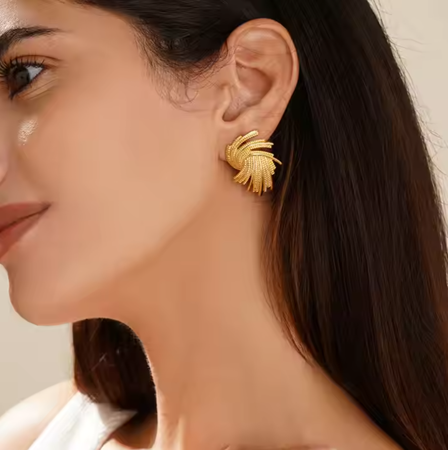 Irregular Metal Twist Earrings