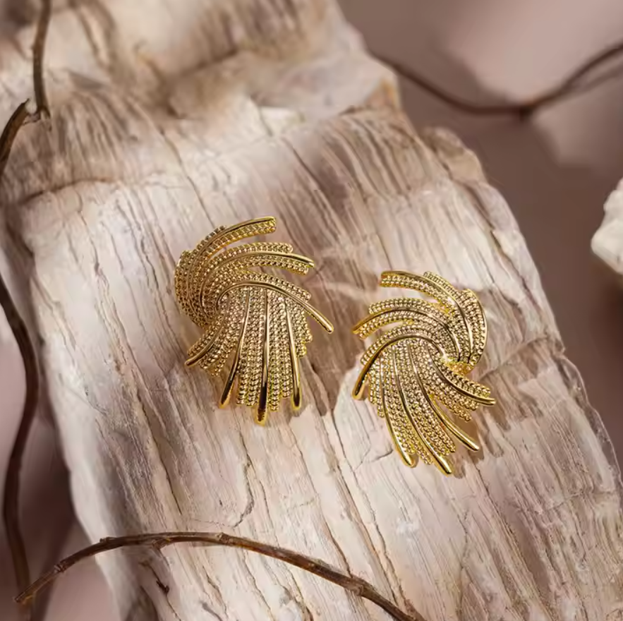 Irregular Metal Twist Earrings