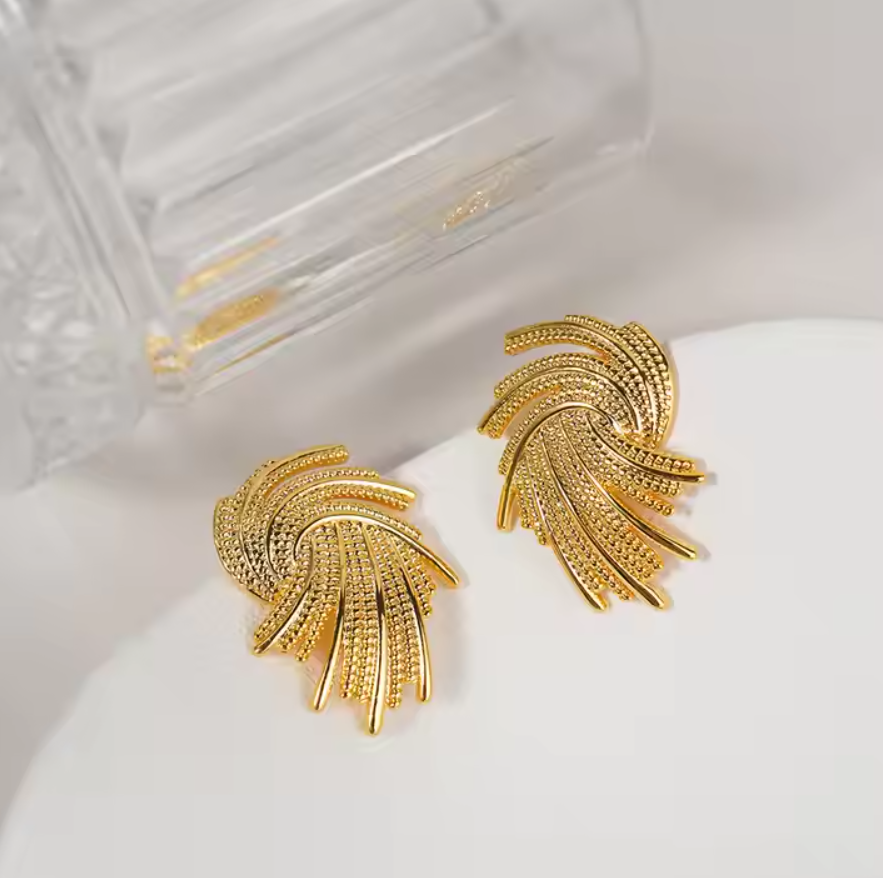 Irregular Metal Twist Earrings
