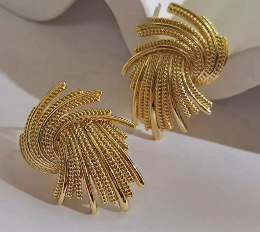 Irregular Metal Twist Earrings