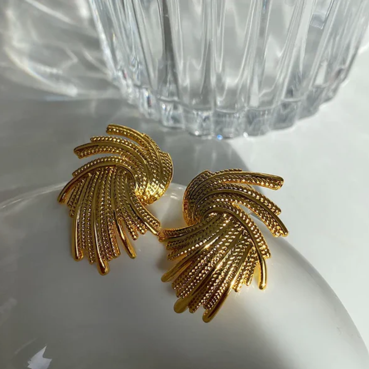 Irregular Metal Twist Earrings