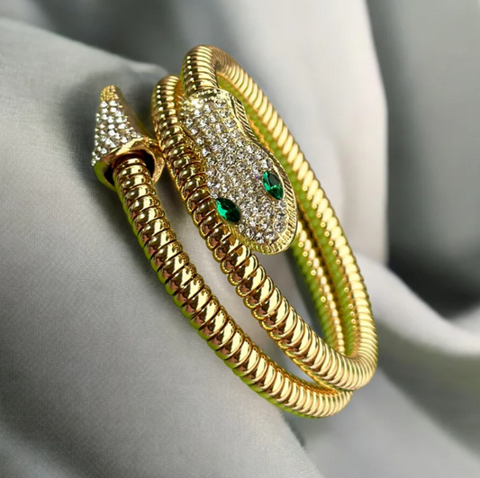 Cubic Zirconia Magnetic Snake Bracelet