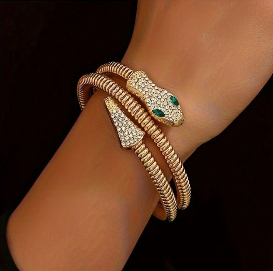 Cubic Zirconia Magnetic Snake Bracelet