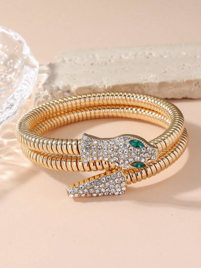 Cubic Zirconia Magnetic Snake Bracelet
