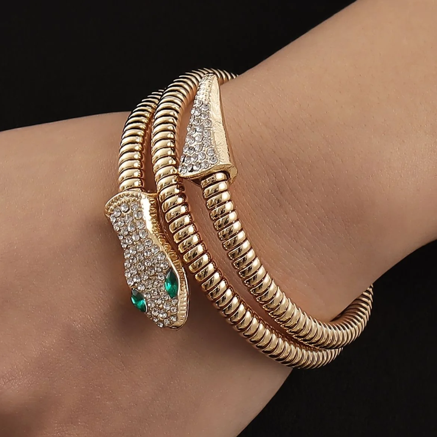 Cubic Zirconia Magnetic Snake Bracelet
