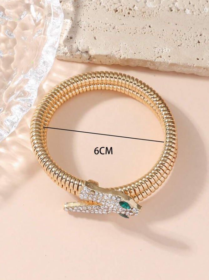 Cubic Zirconia Magnetic Snake Bracelet