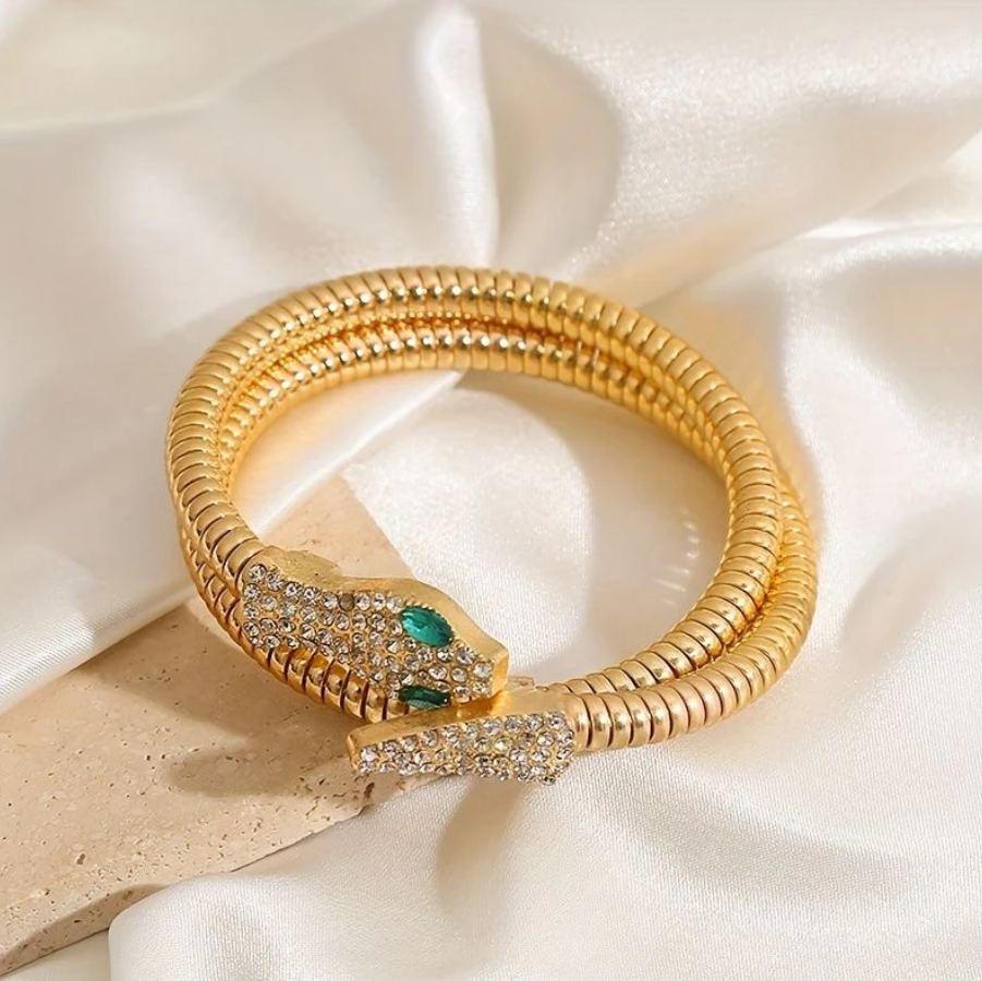 Cubic Zirconia Magnetic Snake Bracelet