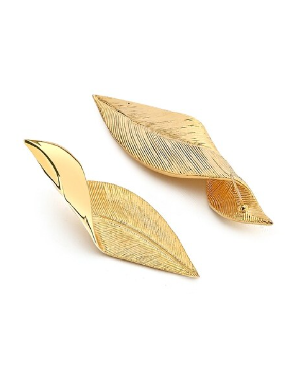 Crafted Leaf Statement Earrings