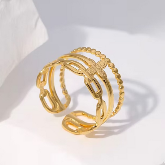 Golden Trinity Ring