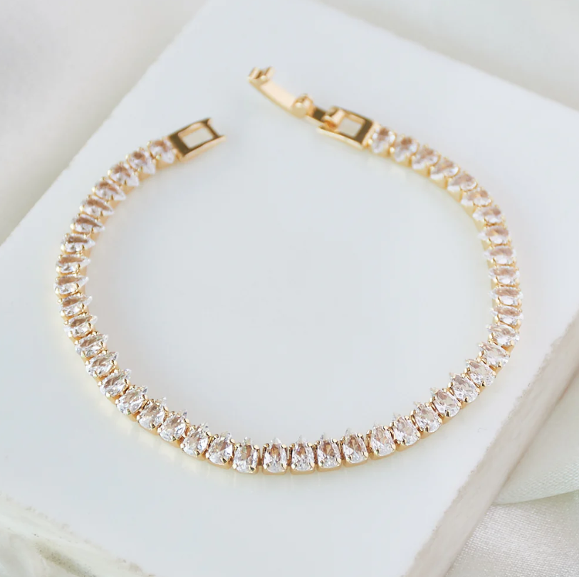 Pear Diamond Tennis Bracelet