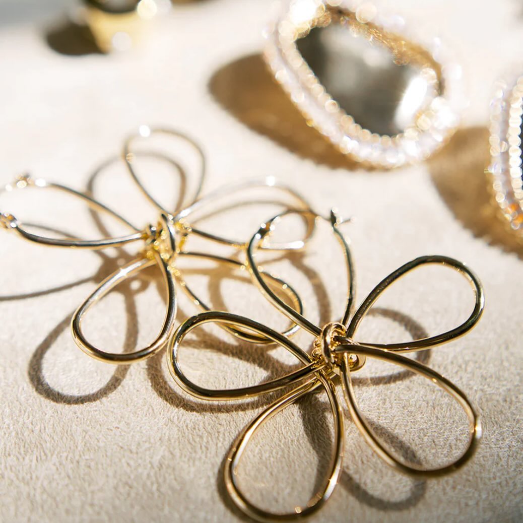 Intricate Flower Statement Earrings