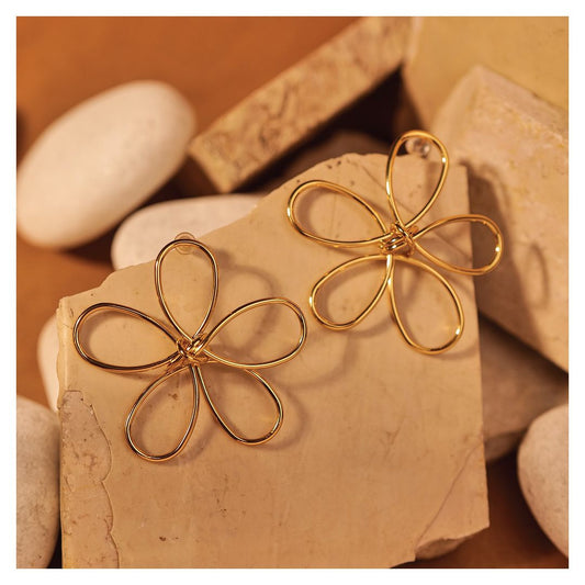Intricate Flower Statement Earrings